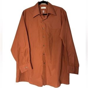 VAN HEUSEN MENS RUST COLLARED SHIRT SIZE X Large